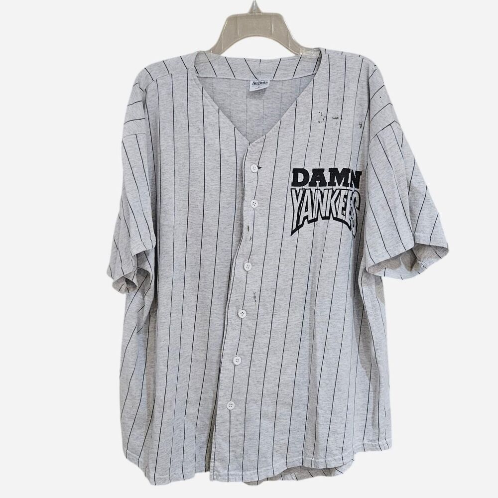 vintage damn yankees pinstripe baseball jersey